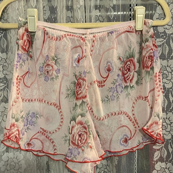 Secret Treasures Sheer Baby Doll Pajamas with Roses - Picture 4 of 4